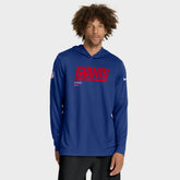 New York Giants Sideline Pure Fury Performance Long Sleeve Hoodie T-Shirt | NFL Outlet