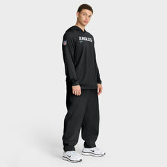 Philadelphia Eagles Sideline Pure Fury Performance Long Sleeve Hoodie T-Shirt | NFL Hot