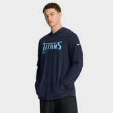 Tennessee Titans Sideline Pure Fury Performance Long Sleeve Hoodie T-Shirt | NFL Hot