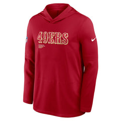 San Francisco 49ers Sideline Pure Fury Performance Long Sleeve Hoodie T-Shirt | NFL On sale