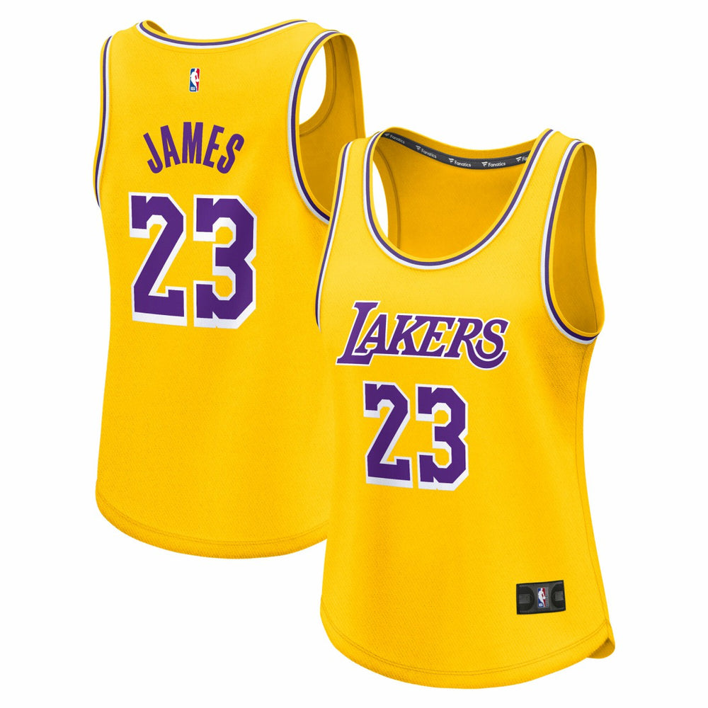 Gold LeBron James Los Angeles Lakers Women's Fast Break Player Jersey | NBA