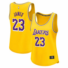 Gold LeBron James Los Angeles Lakers Women's Fast Break Player Jersey | NBA