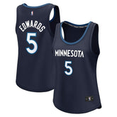 Navy Anthony Edwards Minnesota Timberwolves Women's Fast Break Player Jersey | NBA