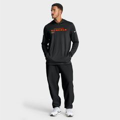 Cincinnati Bengals Big & Tall Sideline Dri-FIT Long Sleeve Hoodie T-Shirt | NFL Online
