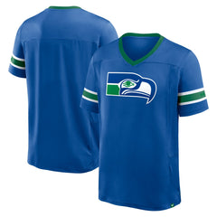 Seattle Seahawks Hometown Premium Hashmark V-Neck T-Shirt | NFL Hot