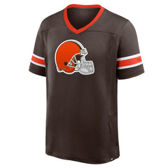 Cleveland Browns Hometown Premium Hashmark V-Neck T-Shirt | NFL Outlet