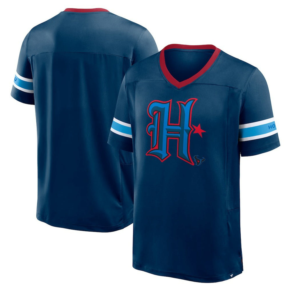 Houston Texans Redzone Hashmark V-Neck T-Shirt | NFL Discount
