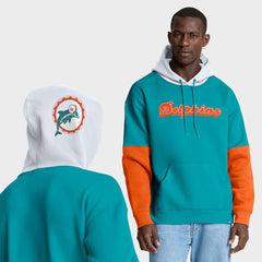 Miami Dolphins Helmet Retro Pullover Hoodie | NFL Outlet