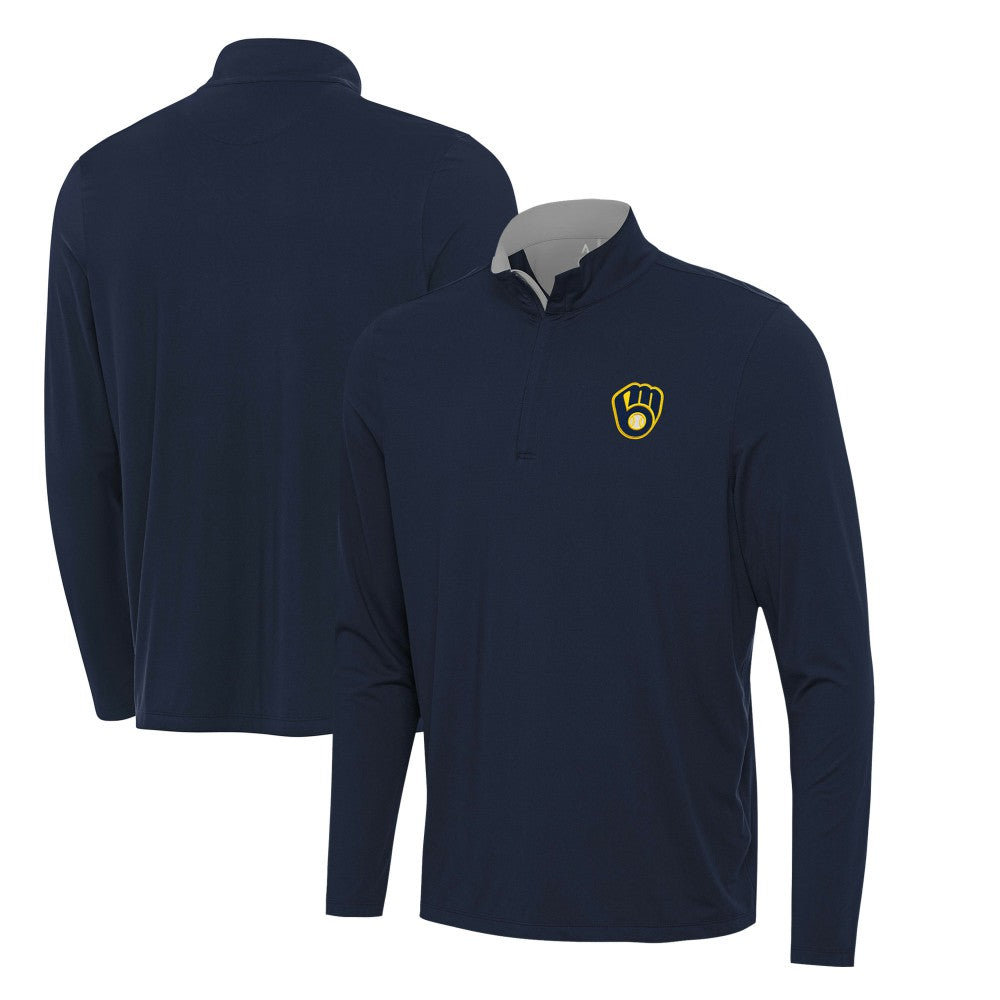 Milwaukee Brewers Antigua Content Quarter-Zip Top - MLB Tops