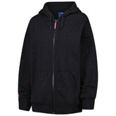 Black New Orleans Pelicans Terez Women's Oversized Allover Gemstone Full-Zip Hoodie | NBA