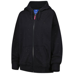 Black New York Knicks Terez Women's Oversized Allover Gemstone Full-Zip Hoodie | NBA