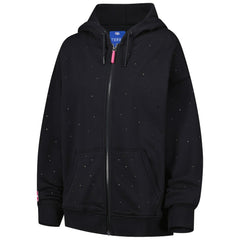 Black Golden State Warriors Terez Women's Oversized Allover Gemstone Full-Zip Hoodie sale | NBA