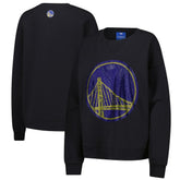Black Golden State Warriors Terez Women's Gemstone Logo Pullover Sweatshirt sale | NBA