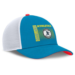 Athletics Nike Neon 90s Rise Structured Performance Adjustable Trucker Hat - MLB Hats