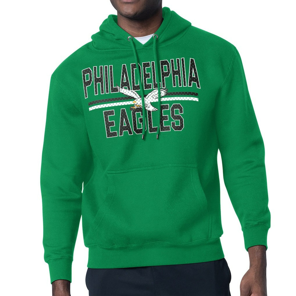 Philadelphia Eagles Starter Team Retro Logo Fleece Tri-Blend Pullover Hoodie | NFL Hot