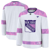 New York Rangers Fanatics 2024 Hockey Fights Cancer Practice Jersey - NHL Jerseys