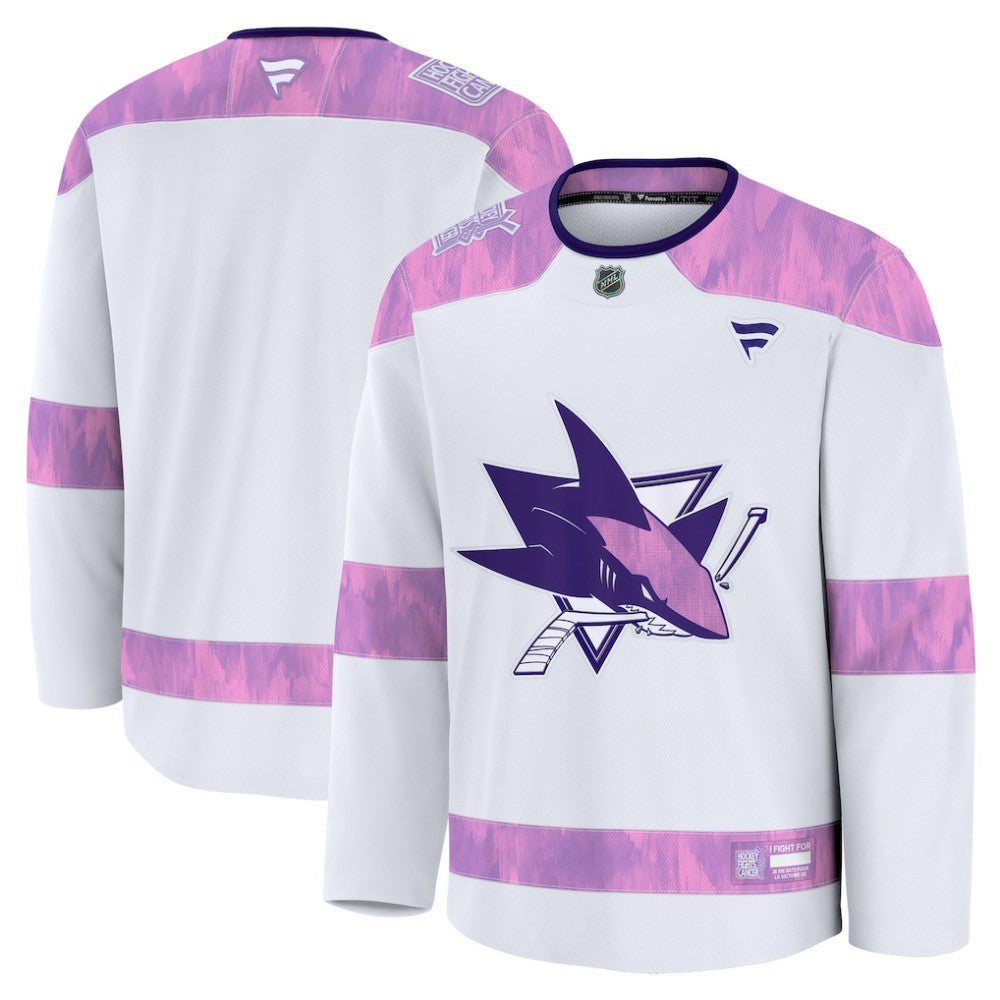San Jose Sharks Fanatics 2024 Hockey Fights Cancer Practice Jersey - NHL Jerseys