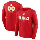 Calgary Flames Personalized Name & Number Midfielder Long Sleeve T-Shirt - NHL T-shirts