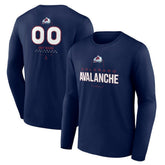 Colorado Avalanche Personalized Name & Number Midfielder Long Sleeve T-Shirt - NHL T-shirts