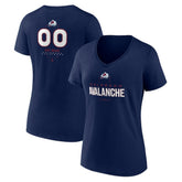 Colorado Avalanche Women's Personalized Name & Number Midfielder V-Neck T-Shirt - NHL T-shirts