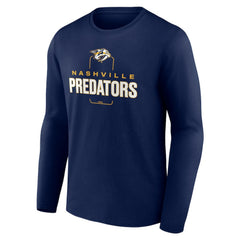 Nashville Predators Personalized Name & Number Midfielder Long Sleeve T-Shirt - NHL T-shirts