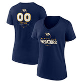 Nashville Predators Women's Personalized Name & Number Midfielder V-Neck T-Shirt - NHL T-shirts