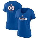 New York Islanders Women's Personalized Name & Number Midfielder V-Neck T-Shirt - NHL T-shirts