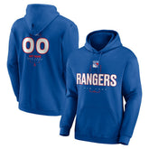 New York Rangers Personalized Name & Number Midfielder Pullover Hoodie - NHL Hoodies