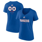 New York Rangers Women's Personalized Name & Number Midfielder V-Neck T-Shirt - NHL T-shirts