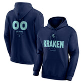 Seattle Kraken Personalized Name & Number Midfielder Pullover Hoodie - NHL Hoodies