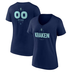 Seattle Kraken Women's Personalized Name & Number Midfielder V-Neck T-Shirt - NHL T-shirts