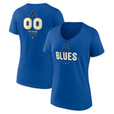 St. Louis Blues Women's Personalized Name & Number Midfielder V-Neck T-Shirt - NHL T-shirts