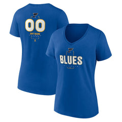 St. Louis Blues Women's Personalized Name & Number Midfielder V-Neck T-Shirt - NHL T-shirts