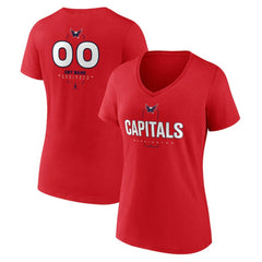 Washington Capitals Women's Personalized Name & Number Midfielder V-Neck T-Shirt - NHL T-shirts