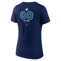 Winnipeg Jets Women's Personalized Name & Number Midfielder V-Neck T-Shirt - NHL T-shirts