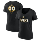 Boston Bruins Women's Personalized Name & Number Midfielder V-Neck T-Shirt - NHL T-shirts