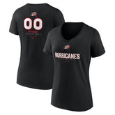 Carolina Hurricanes Women's Personalized Name & Number Midfielder V-Neck T-Shirt - NHL T-shirts