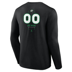 Dallas Stars Personalized Name & Number Midfielder Long Sleeve T-Shirt - NHL T-shirts
