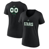 Dallas Stars Women's Personalized Name & Number Midfielder V-Neck T-Shirt - NHL T-shirts