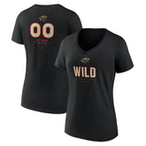 Minnesota Wild Women's Personalized Name & Number Midfielder V-Neck T-Shirt - NHL T-shirts