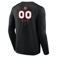 New Jersey Devils Personalized Name & Number Midfielder Long Sleeve T-Shirt - NHL T-shirts