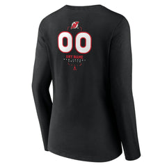 New Jersey Devils Women's Personalized Name & Number Midfielder Long Sleeve V-Neck T-Shirt - NHL T-shirts