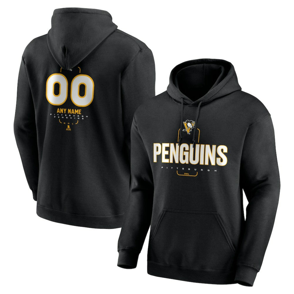 Pittsburgh Penguins Personalized Name & Number Midfielder Pullover Hoodie - NHL Hoodies