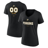 Pittsburgh Penguins Women's Personalized Name & Number Midfielder V-Neck T-Shirt - NHL T-shirts