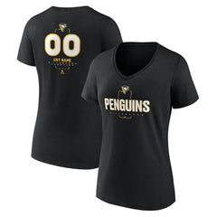 Pittsburgh Penguins Women's Personalized Name & Number Midfielder V-Neck T-Shirt - NHL T-shirts