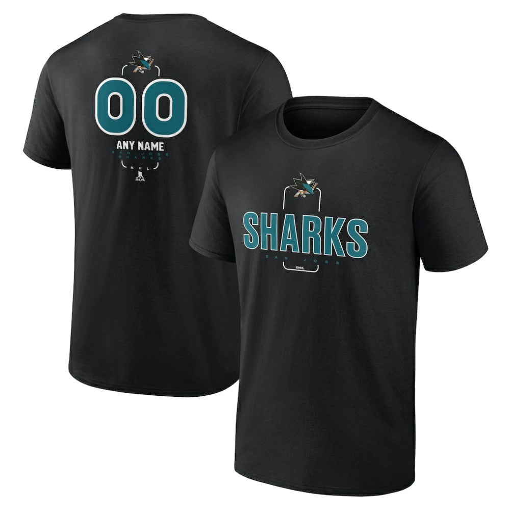 San Jose Sharks Personalized Name & Number Midfielder T-Shirt - NHL T-shirts
