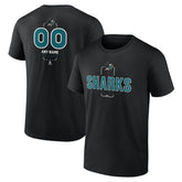 San Jose Sharks Personalized Name & Number Midfielder T-Shirt - NHL T-shirts