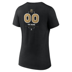 Vegas Golden Knights Women's Personalized Name & Number Midfielder V-Neck T-Shirt - NHL T-shirts