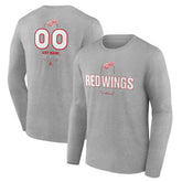 Detroit Red Wings Personalized Name & Number Midfielder Long Sleeve T-Shirt - NHL T-shirts