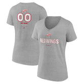Detroit Red Wings Women's Personalized Name & Number Midfielder V-Neck T-Shirt - NHL T-shirts